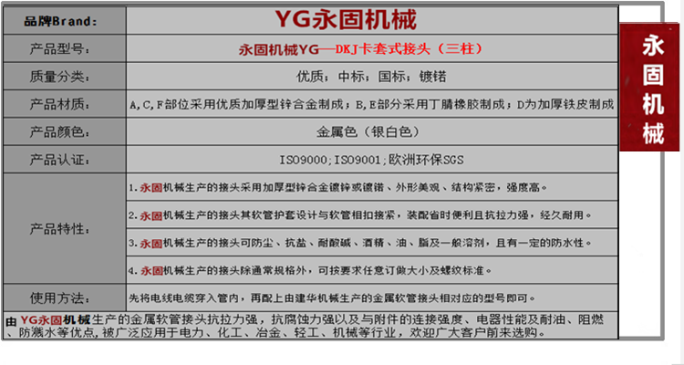 DKJ卡套式包塑軟管接頭產品內容介紹